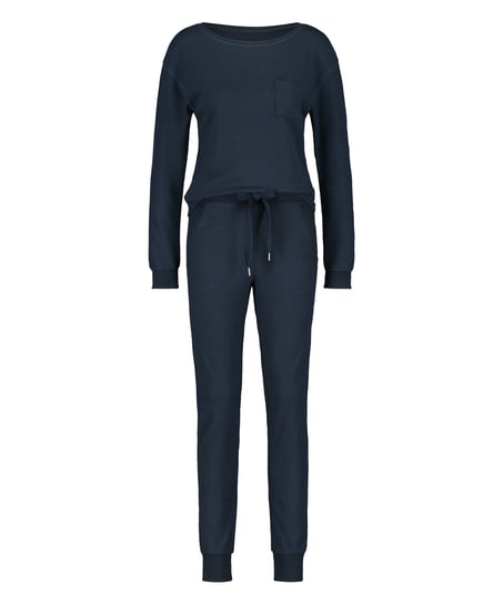 Piżama Waffle, Niebieski