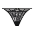 Louisa high leg Thong, Czarny
