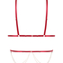 Chain Top Bralette, Czerwony