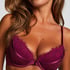 Biustonosz usztywniany z fiszbinami Sia, Fioletowy