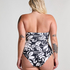 Str&oacute;j kąpielowy Mauritius typu bandeau, Czarny