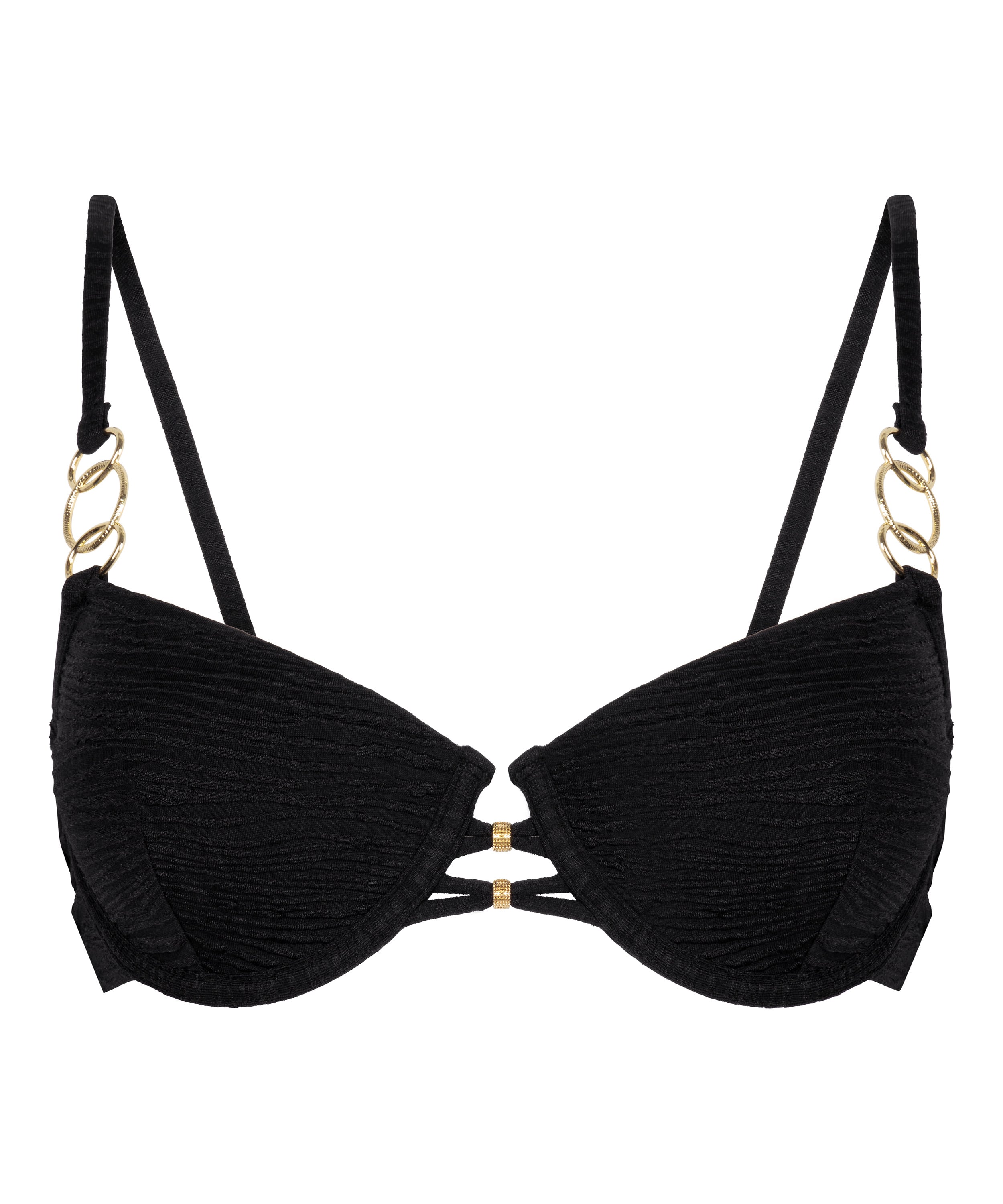 Biustonosz bikini z usztywnieniem Bahamas, Czarny, main