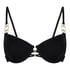 Biustonosz bikini z usztywnieniem Bahamas, Czarny