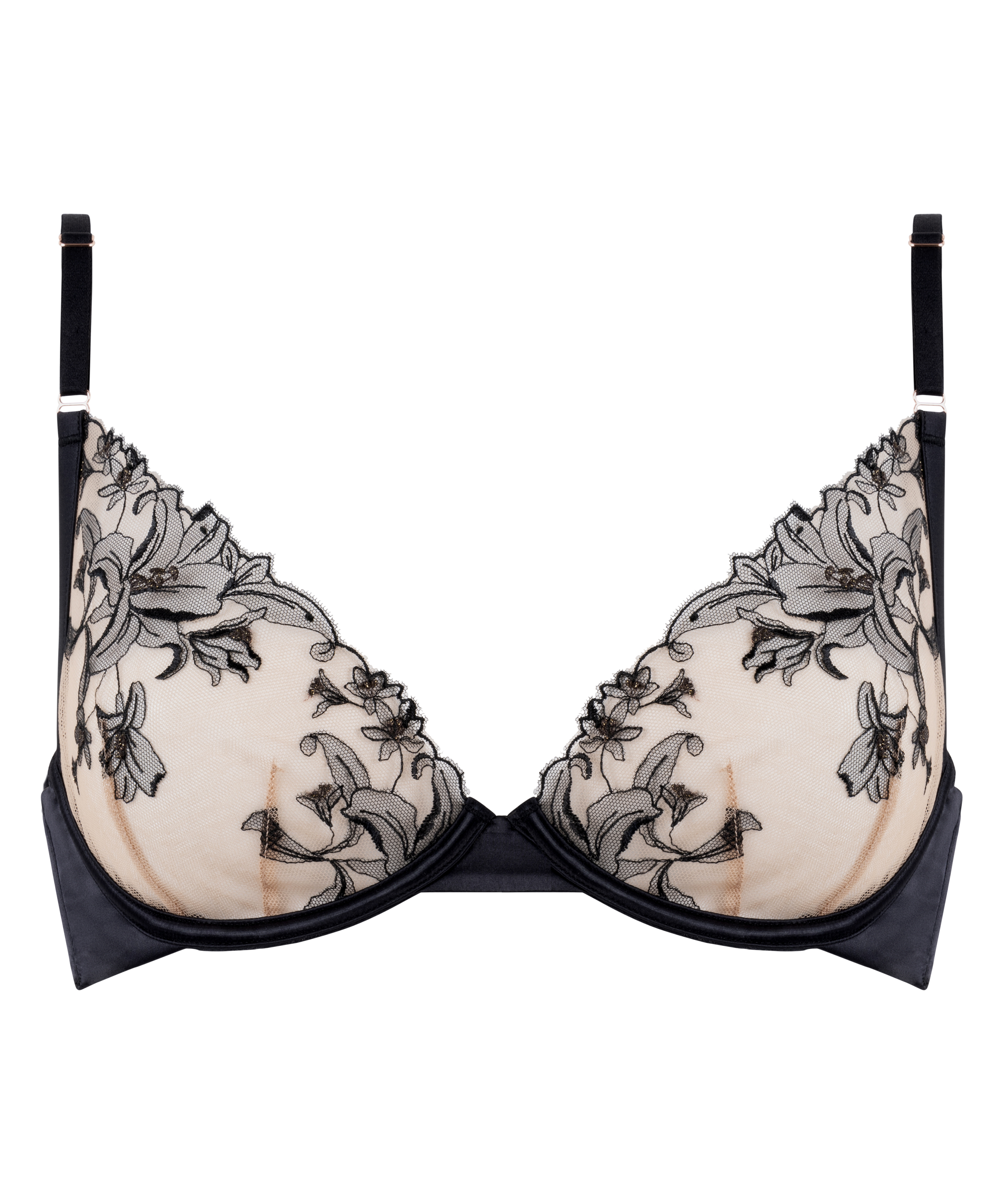 Nieusztywniany biustonosz z fiszbinami Anouk, Czarny, main