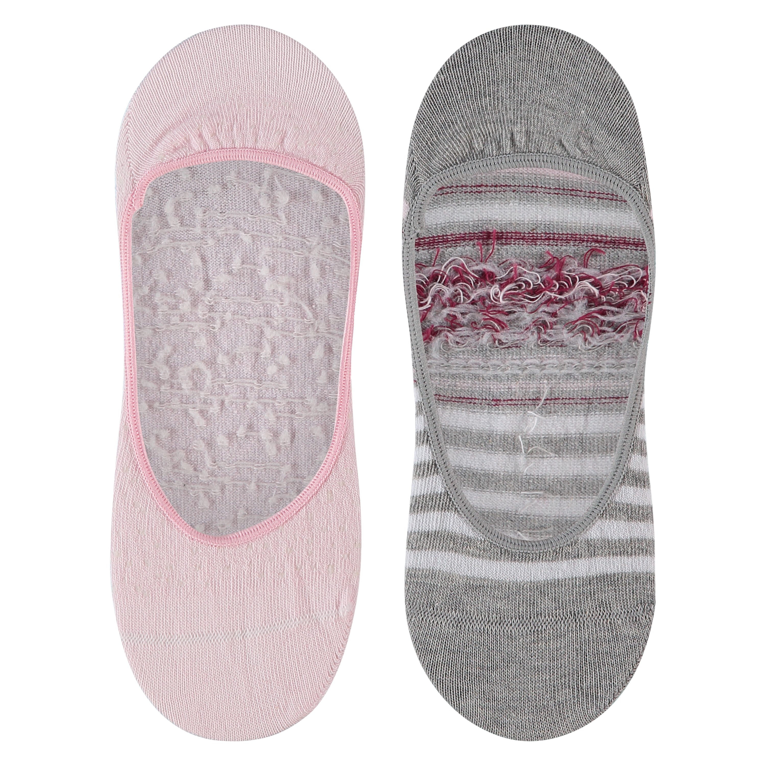 Zestaw 2 par skarpetek stopek, R&oacute;żowy