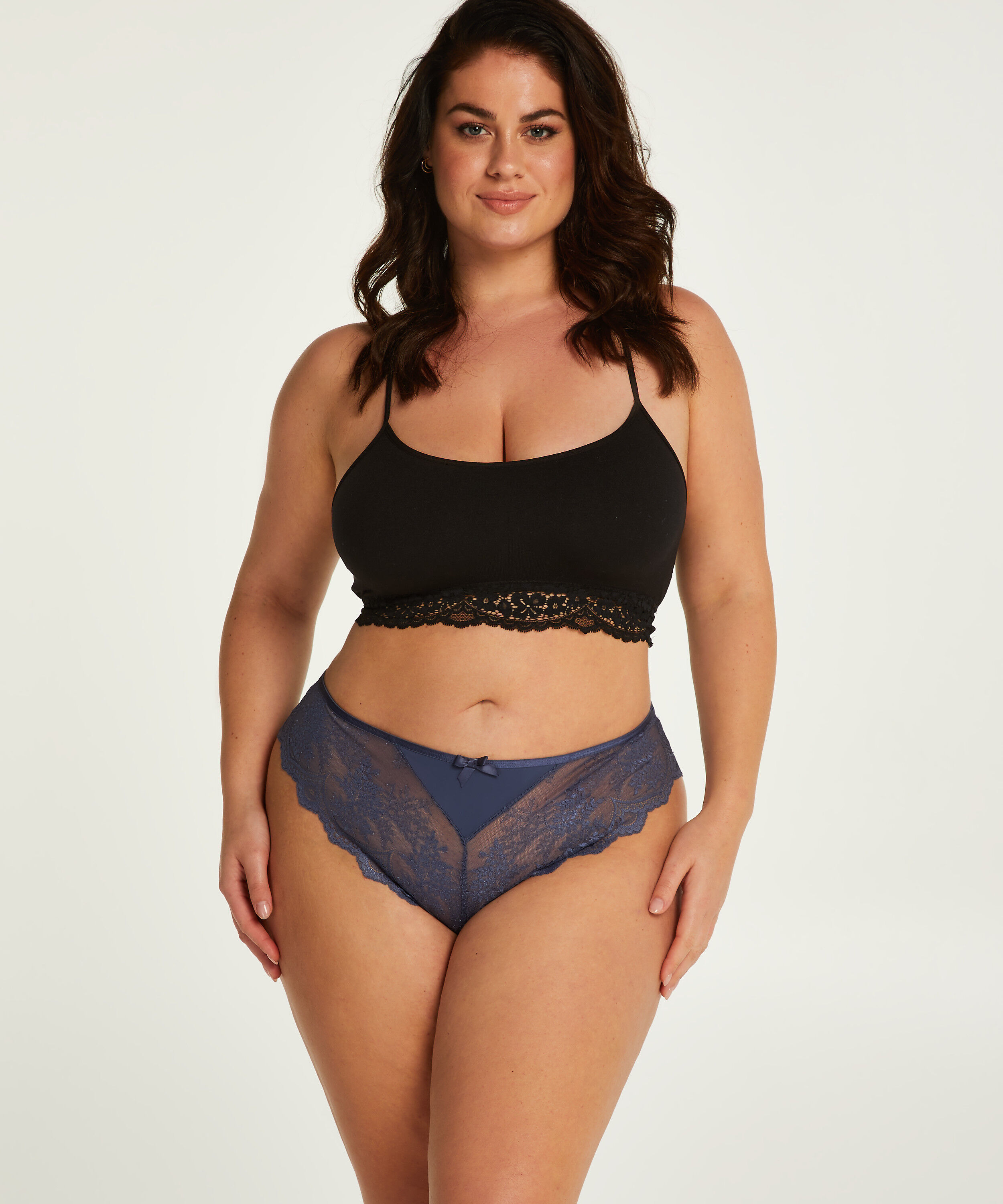 Brazyliany z wysokim wycięciem Curvy Heira, Niebieski
