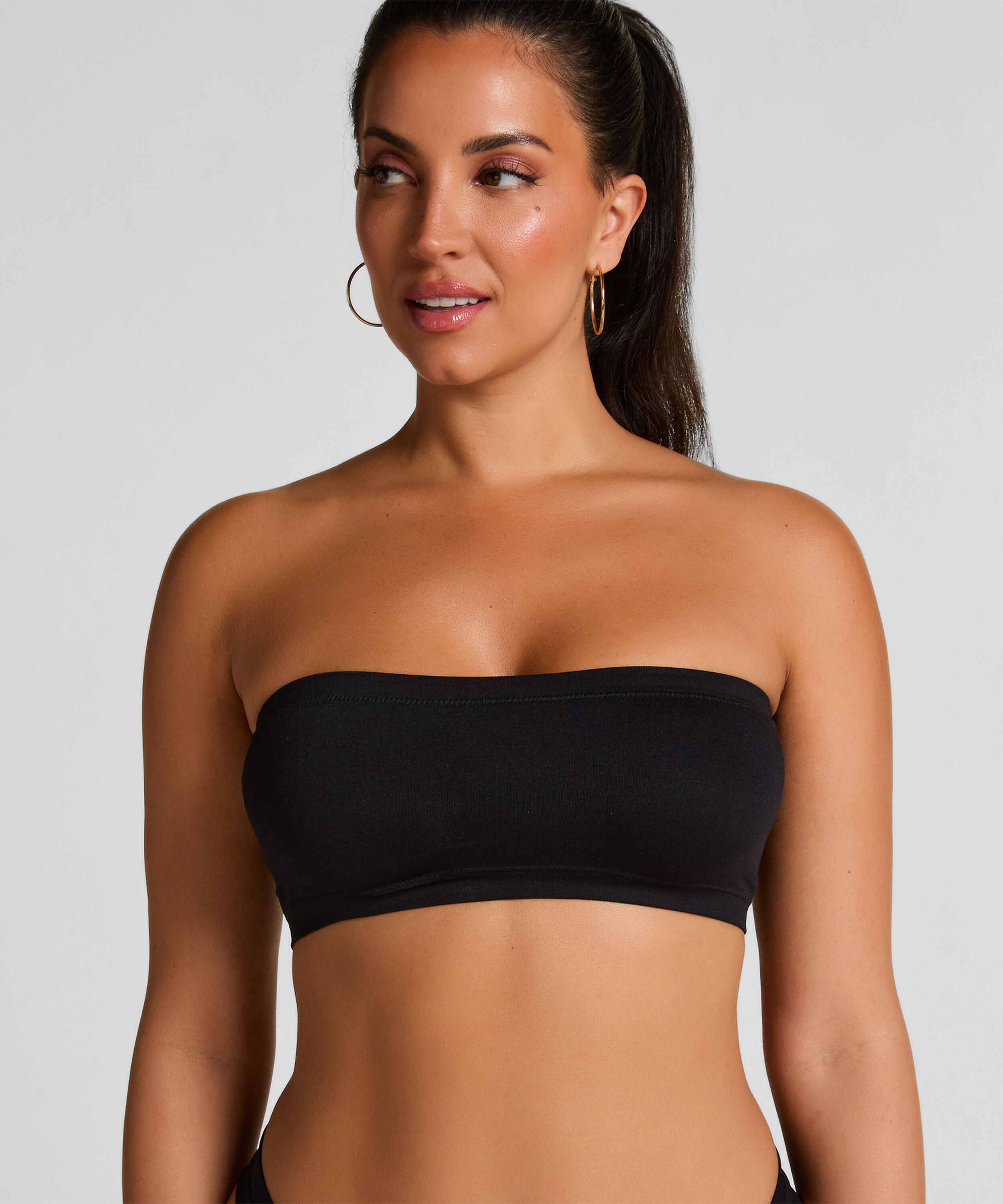Biustonosz bralette bandeau Dide, Czarny