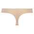 Satin fleece thong, Beżowy