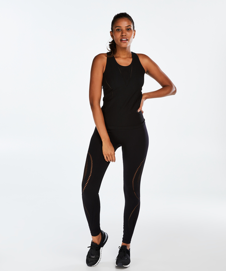 HKMX roundknit tank top, Czarny