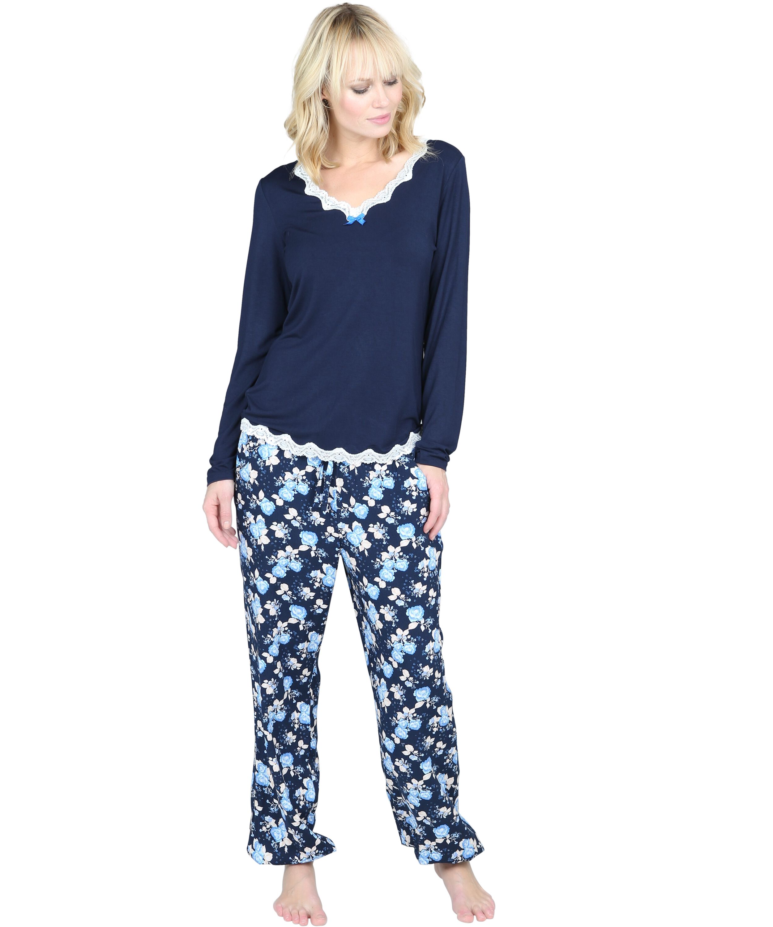 Pyjama pants Feliz Flower, Niebieski