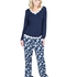 Pyjama pants Feliz Flower, Niebieski