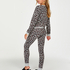 Micro Fleece Leggings, Szary