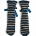 Lace-Up Slipper Socks, Niebieski
