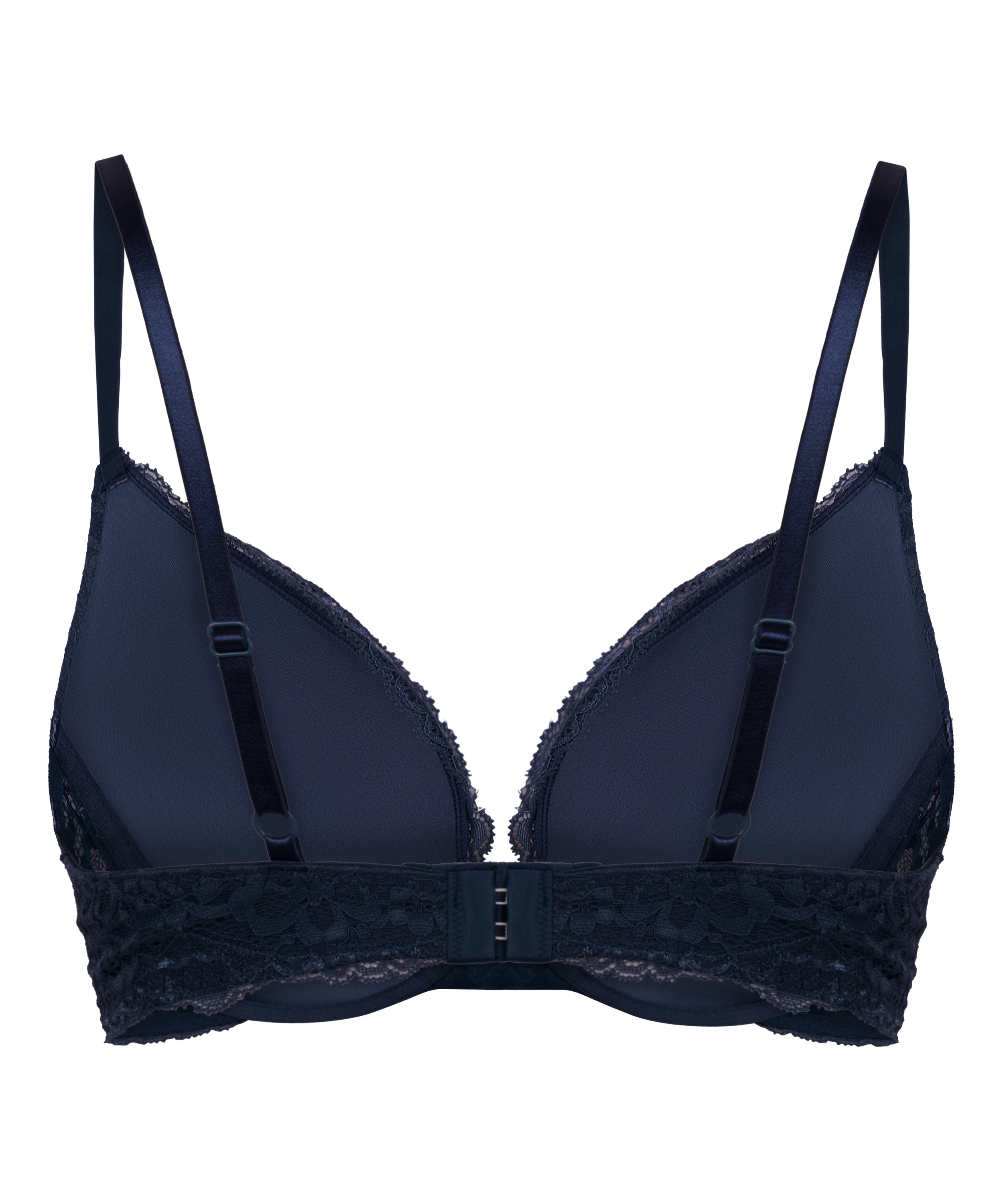 Wyściełany biustonosz push-up z fiszbinami Marine, Niebieski, main