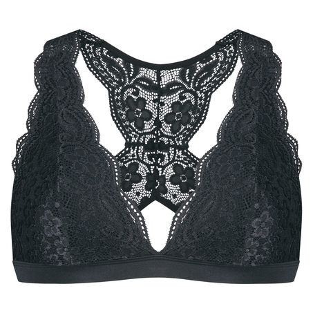 Halter racerback bralette, Czarny