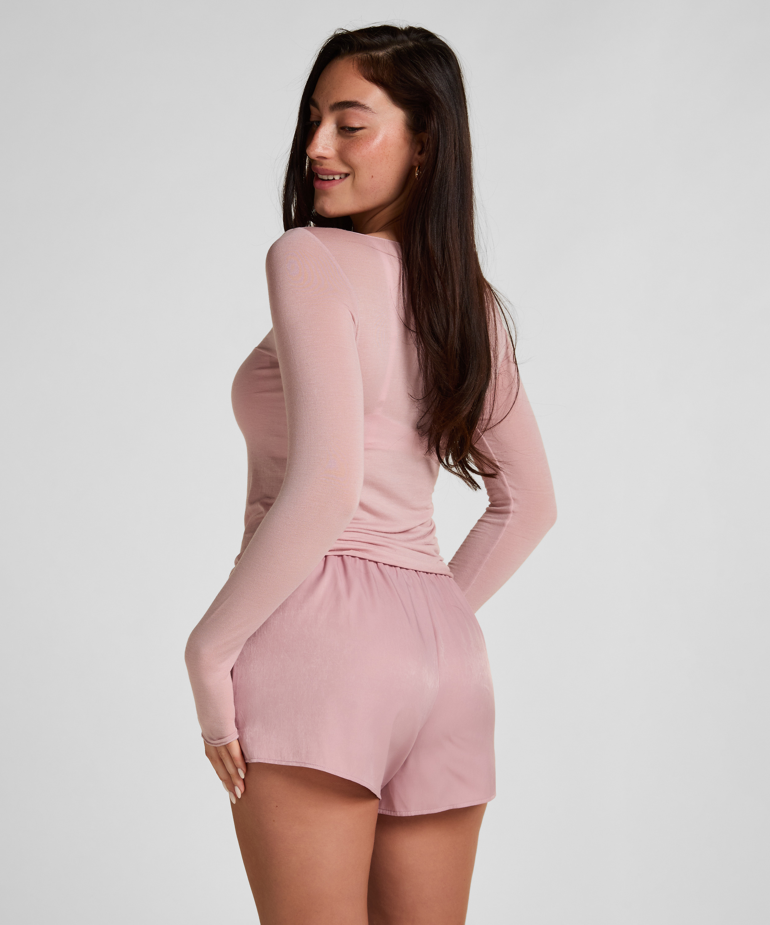 Satin Shorts Ayla, R&oacute;żowy, main