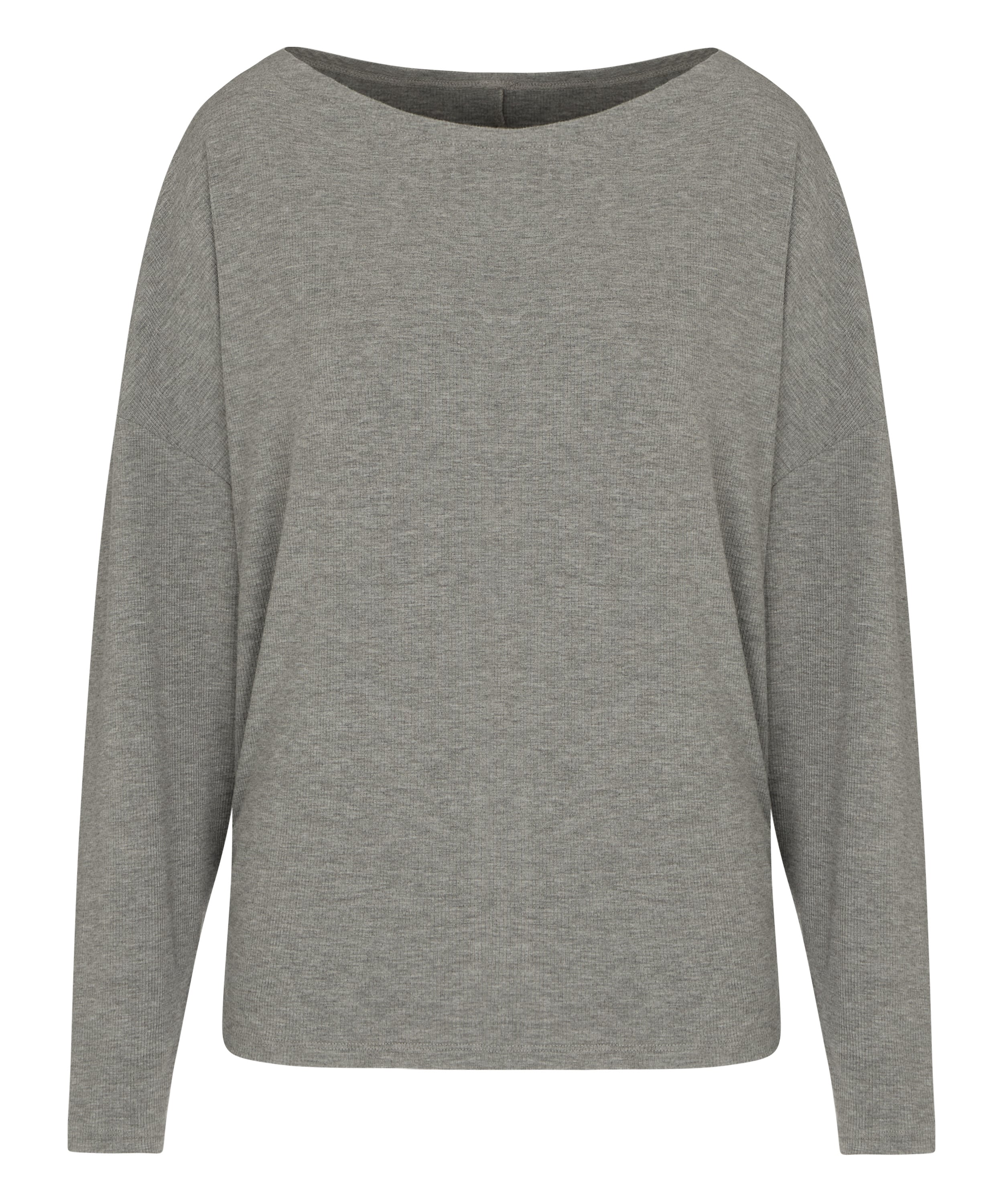 Top z Długim Rękawem Premium Rib Batwing, Szary, main