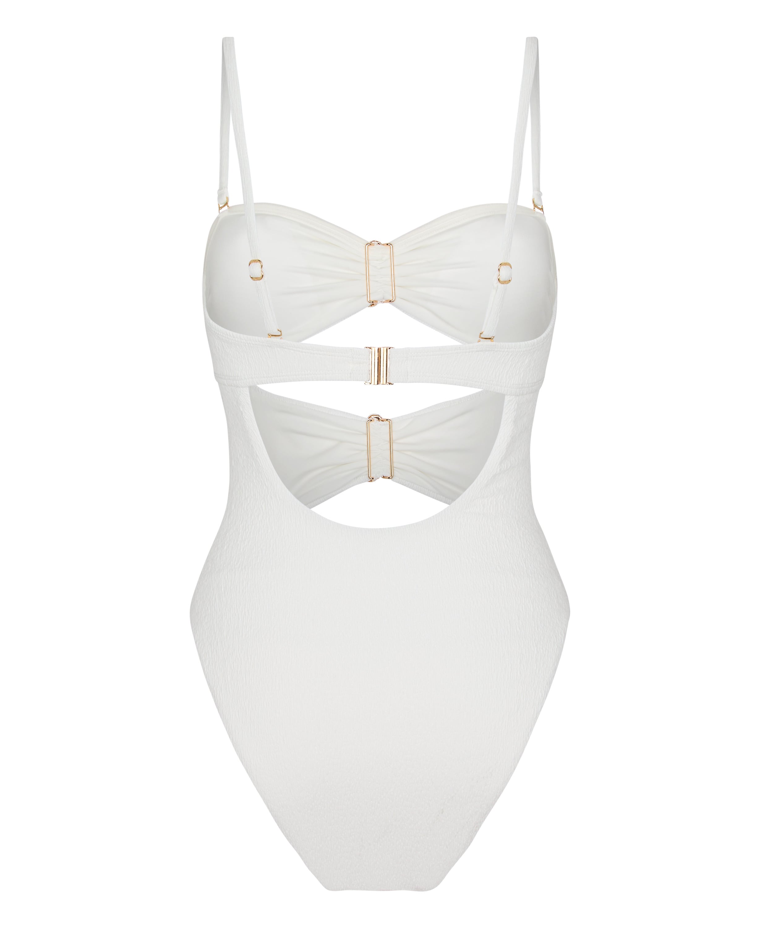 G&oacute;ra od Bikini Bandeau Crinkle, Biały, main