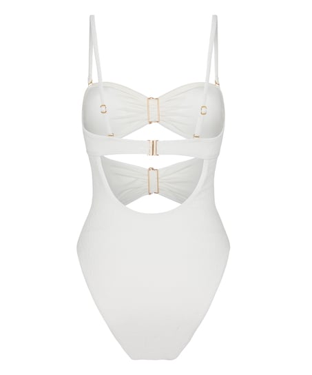 G&oacute;ra od Bikini Bandeau Crinkle, Biały