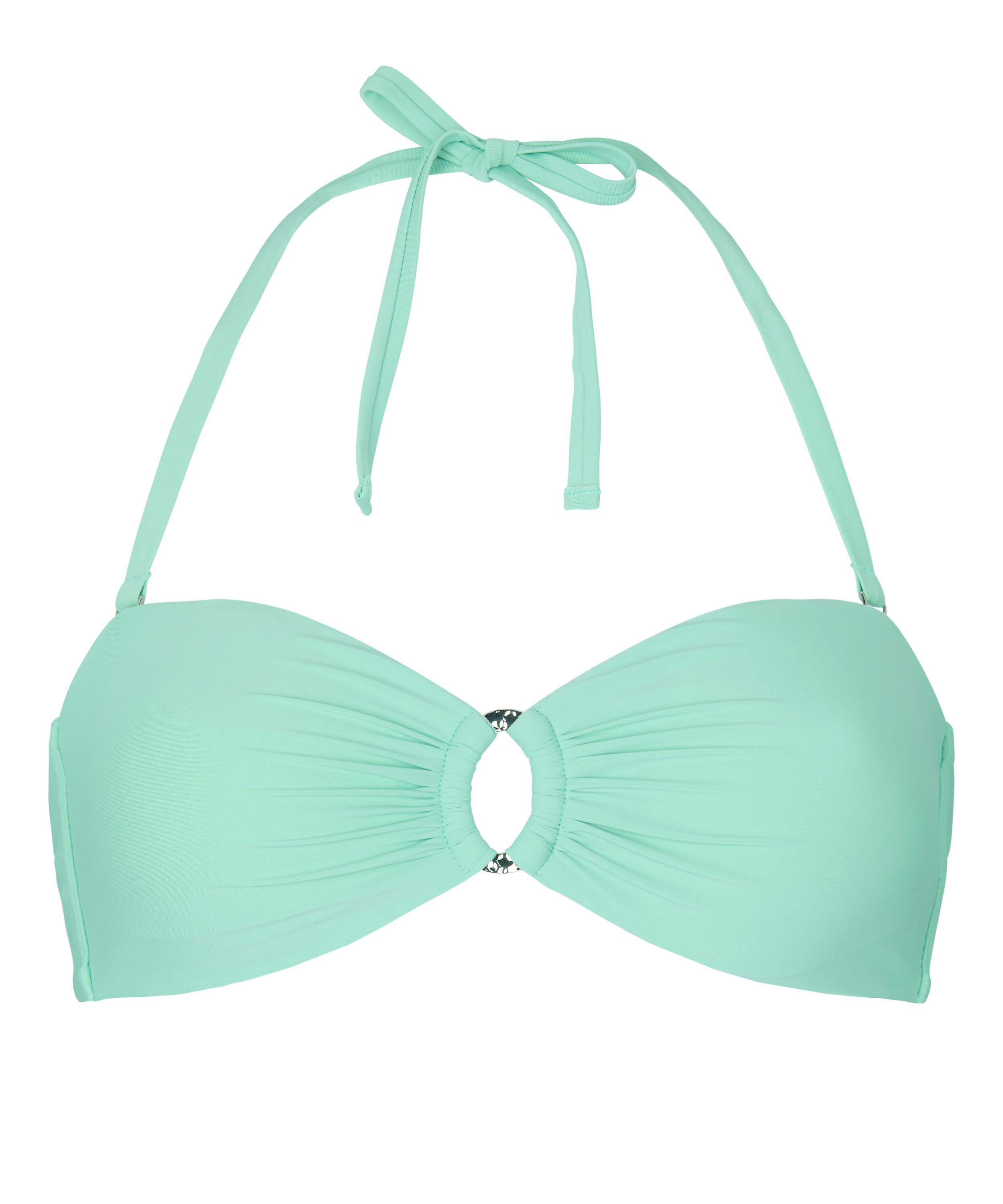 Luksusowy Top Bikini Bandeau z K&oacute;łkiem, Zielony