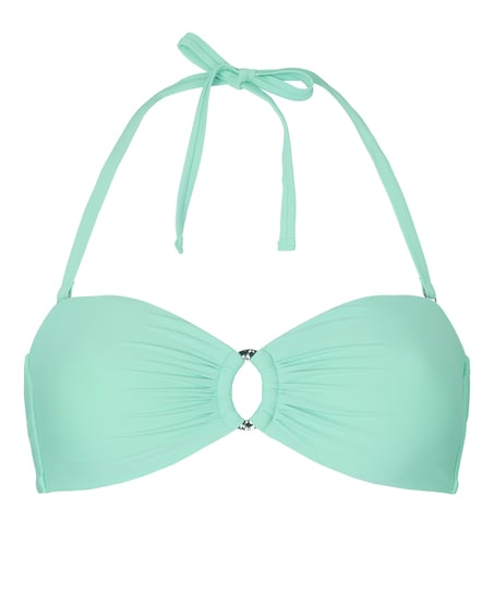 Luksusowy Top Bikini Bandeau z K&oacute;łkiem, Zielony