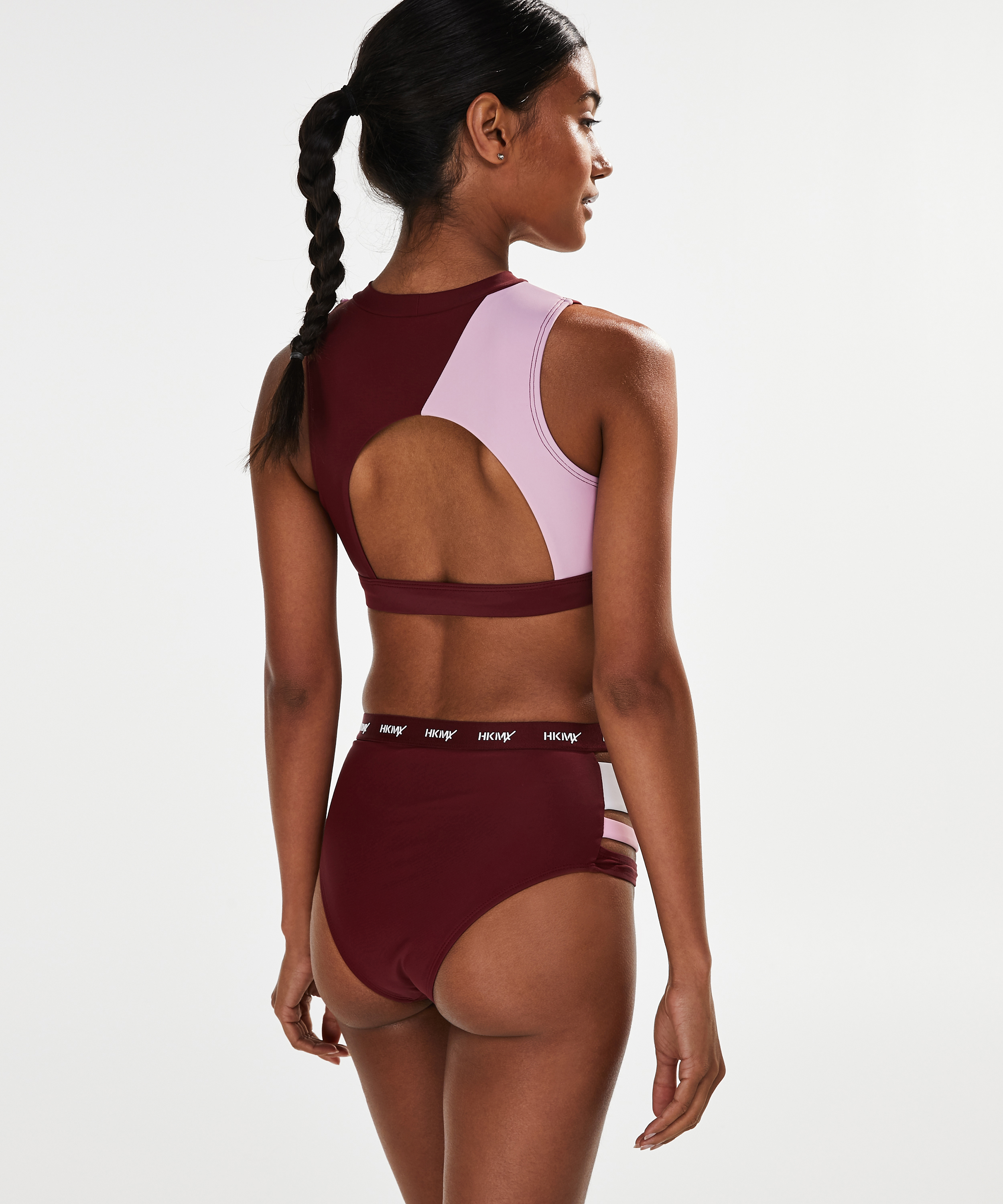 HKMX Cheeky High Bikini Bottoms, Czerwony, main