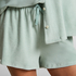 Szorty z materiału frotte, Zielony