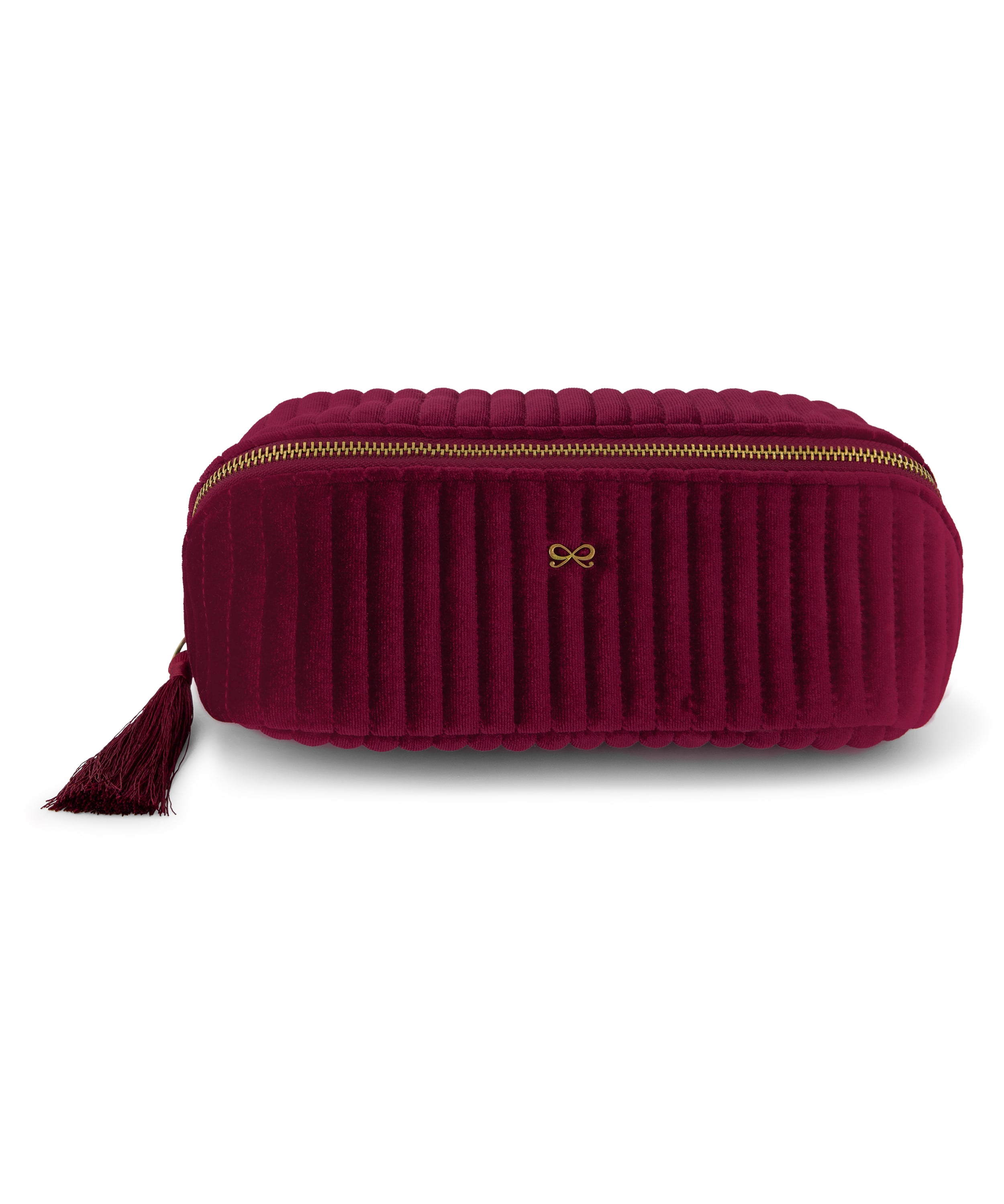 Velvet Make-Up Bag, Czerwony, main