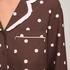 Pyjama Set Poplin Ruffle, Brązowy