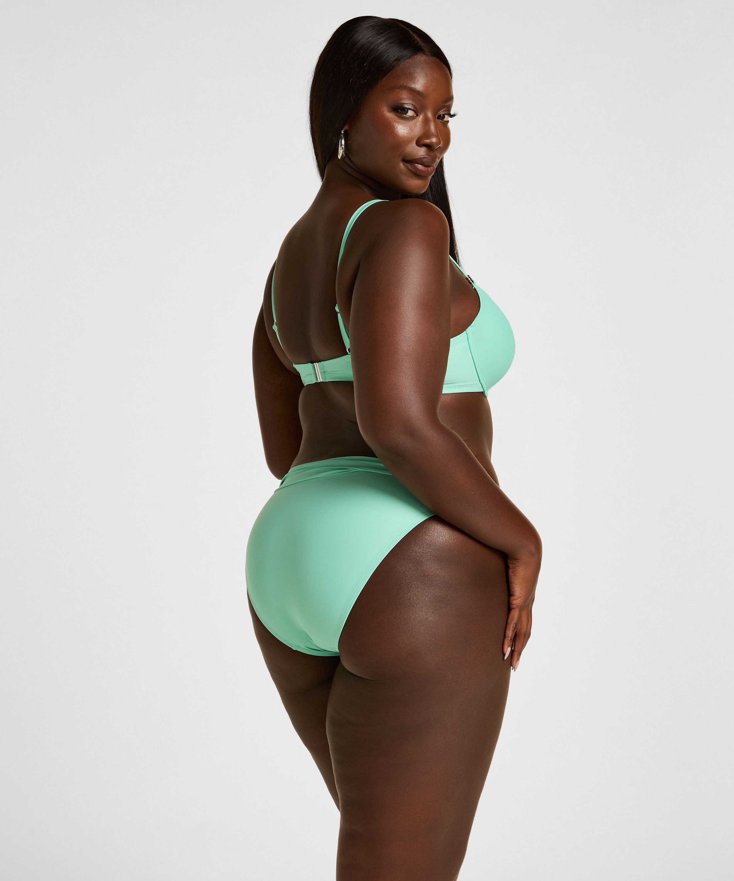 Figi Bikini Highleg Luxe, Zielony, main