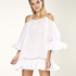Off Shoulder Tunic, Biały