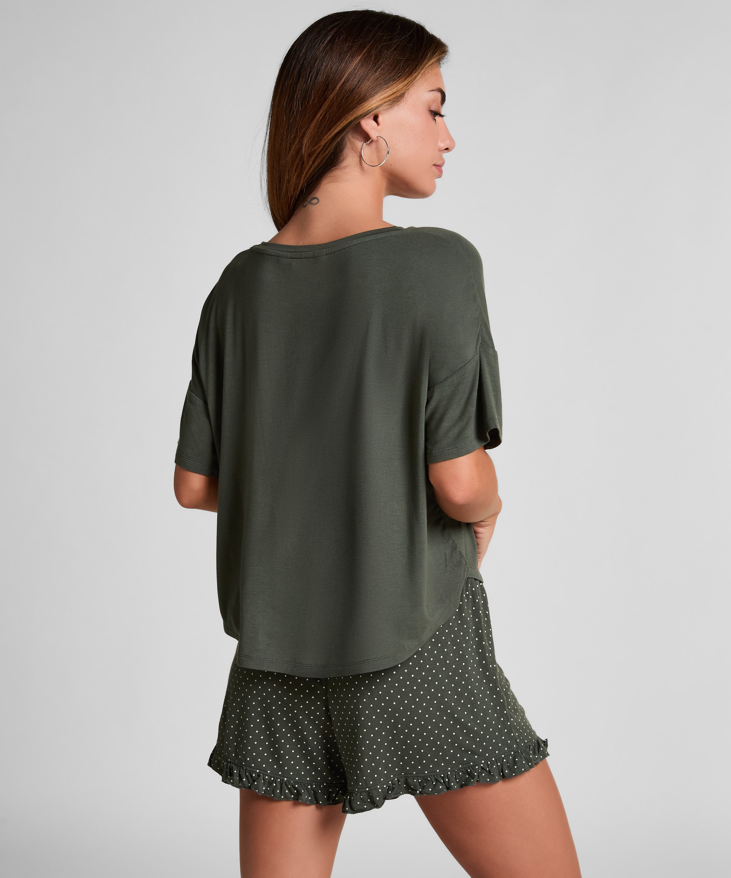 Dżersejowy zestaw piżamowy, Zielony, main