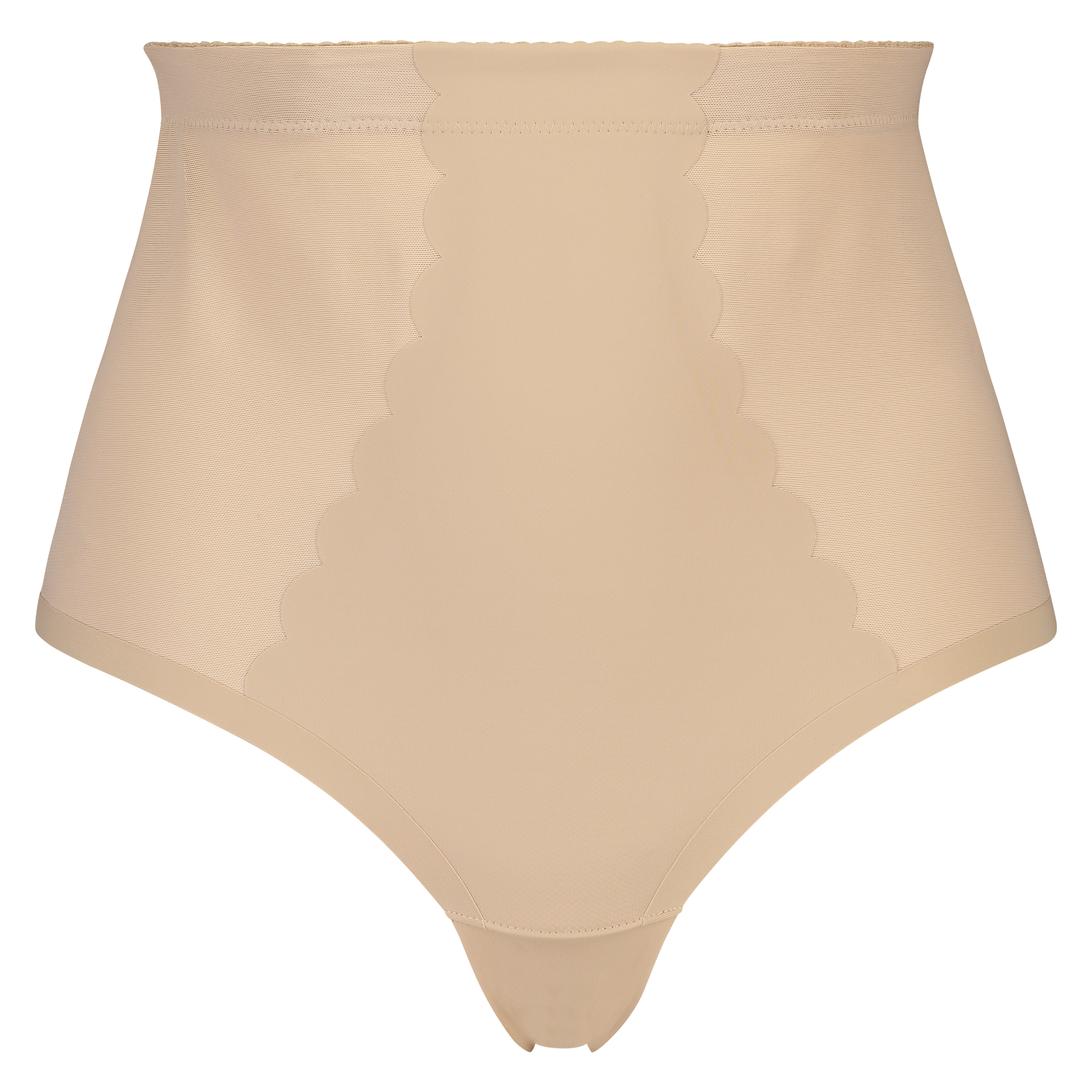 Sculpting scallop high waisted thong - Level 3, Beżowy, main