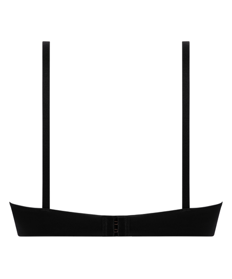 Nieusztywniany biustonosz z fiszbinami Alice, Czarny