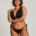 Szorty stringi od bikini Luxe, Czarny