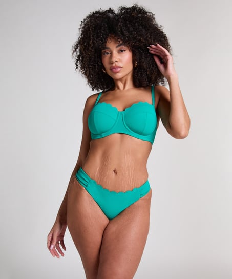Majtki Bikini Rio Scallop, Zielony
