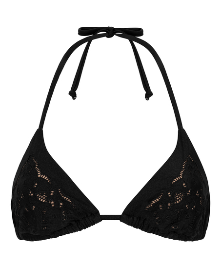 Tr&oacute;jkątna g&oacute;ra od bikini Boho, Czarny