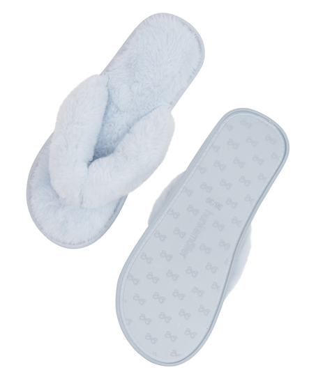 Kapcie Fake Fur, Niebieski