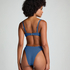 Usztywniany top bikini z fiszbinami Scallop, Niebieski