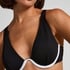 Neoprenowy top od bikini, Czarny