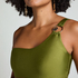 Asymetryczny top bikini na jedno ramię Holbox, Zielony