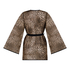 Kimono z siateczki w panterkę, Czarny