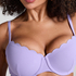 Usztywniany top bikini z fiszbinami Scallop, Fioletowy