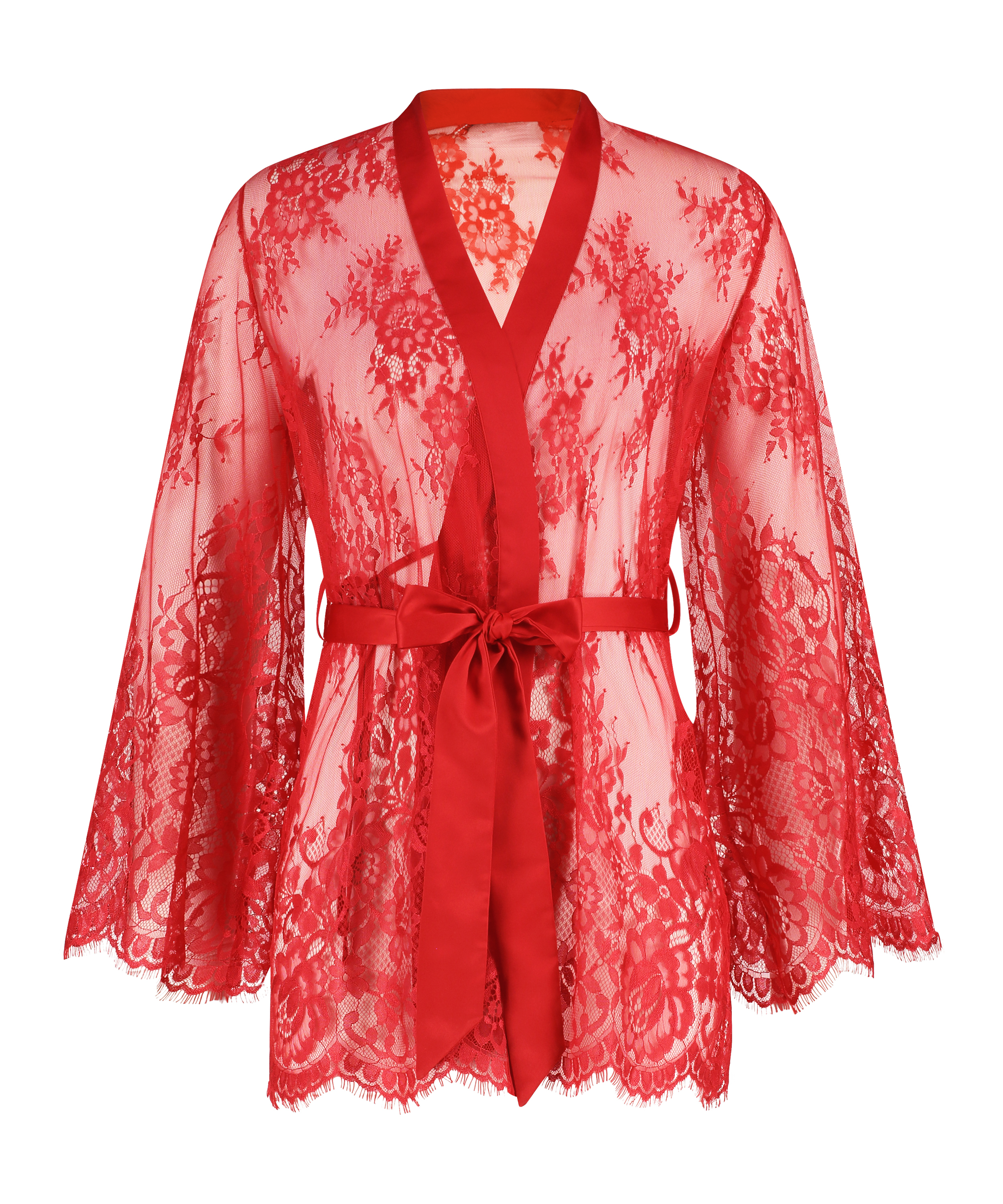 Kimono z koronką Isabelle, Czerwony, main