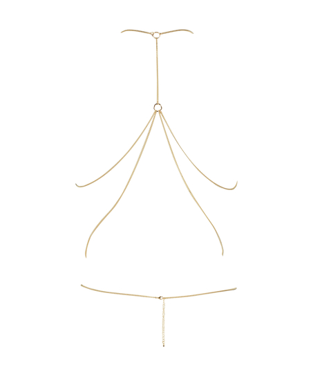 Siateczkowy biustonosz bralette Metal, Żółty