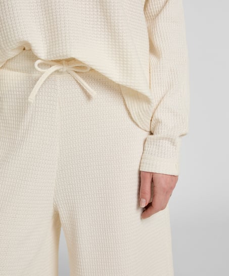 Spodnie Waffle Tracey, Biały