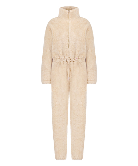Onesie fleece, Beżowy