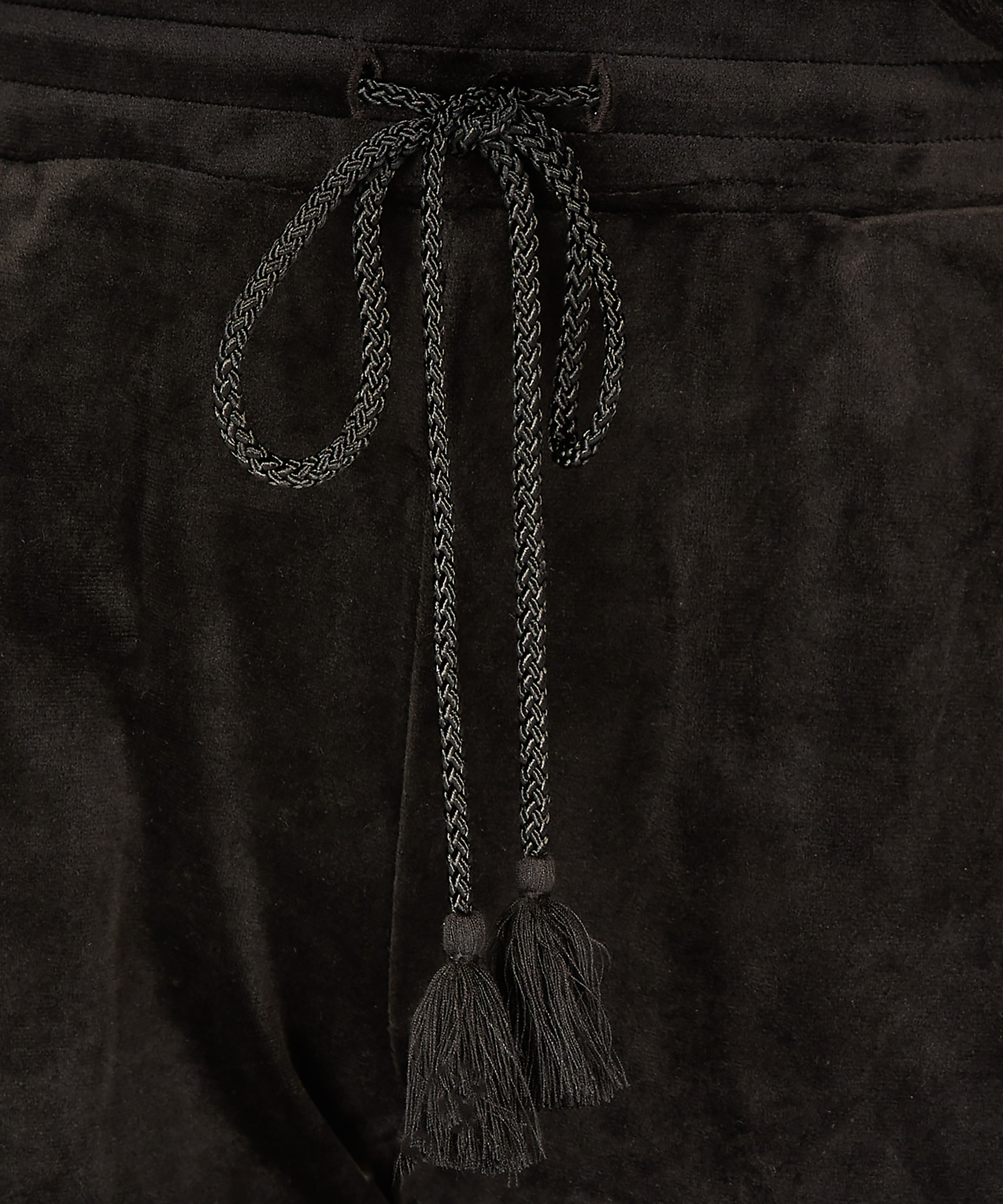 Joggery welurowe długie, Czarny, main