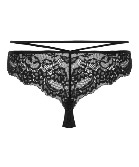 Majtki brazylijskie Joy Fancy Mini, Czarny