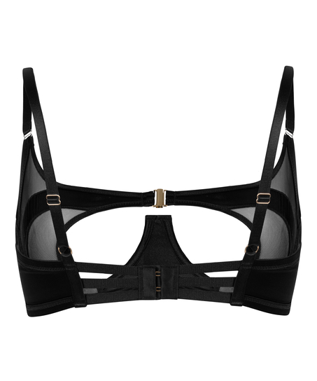Nieusztywniany biustonosz z fiszbinami Vienna, Czarny